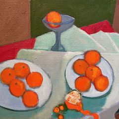 Chris Capper

_Oranges & Cumquats_ 
50.5x60cm oil on canvas